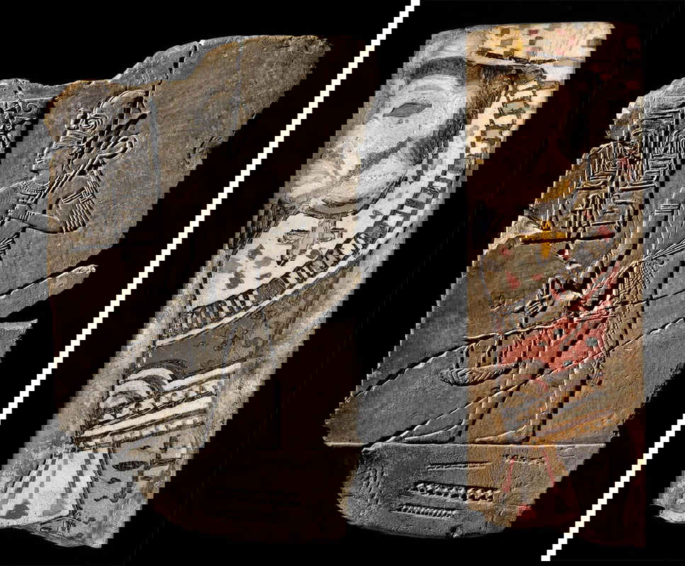 ostracon ramesses ii relief and hittite chief tile
