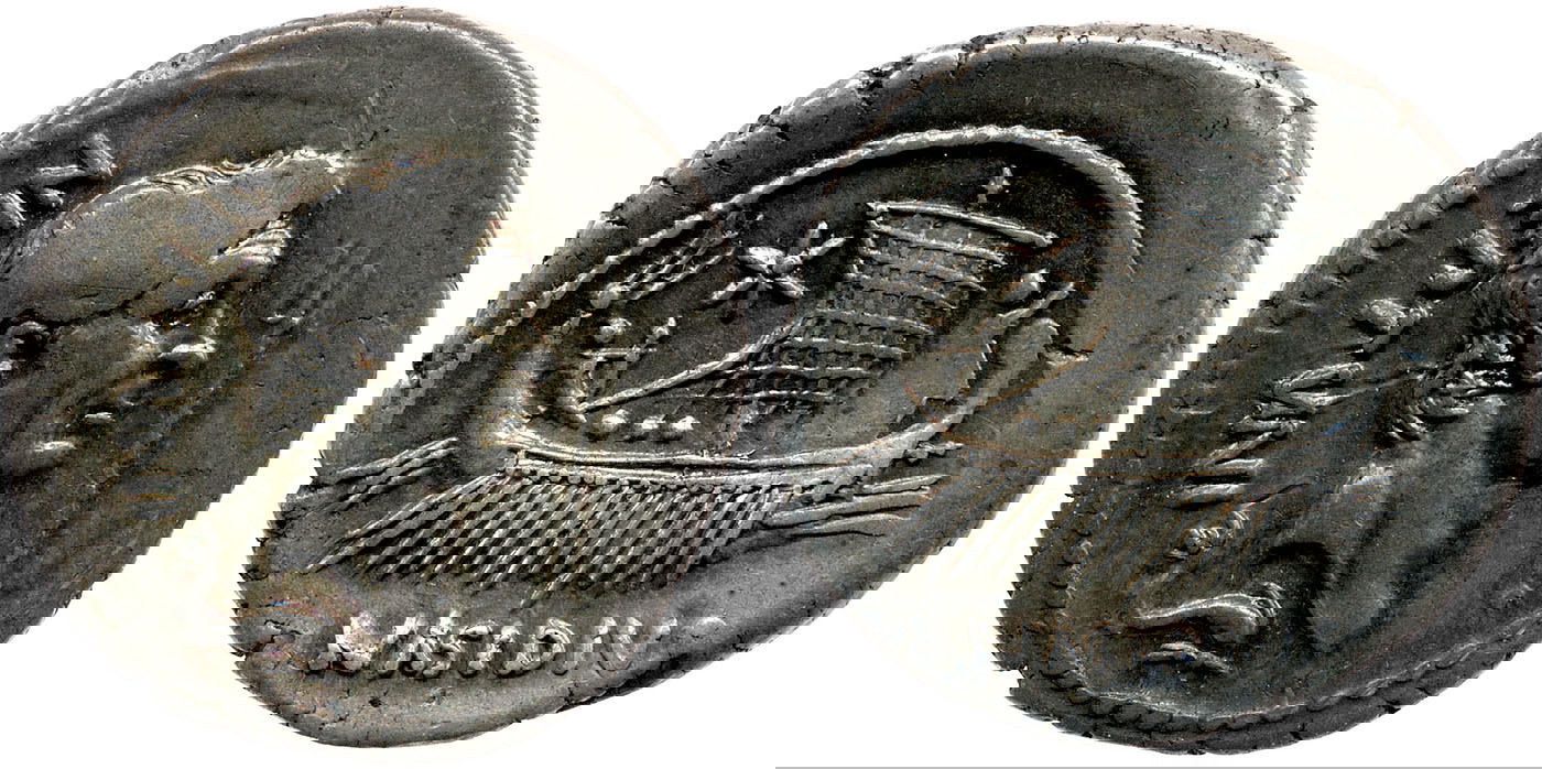 pompey silver coin