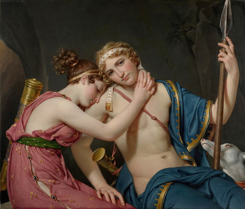 romantic painting Jacques Louis David Farewell Telemachus Eucharis