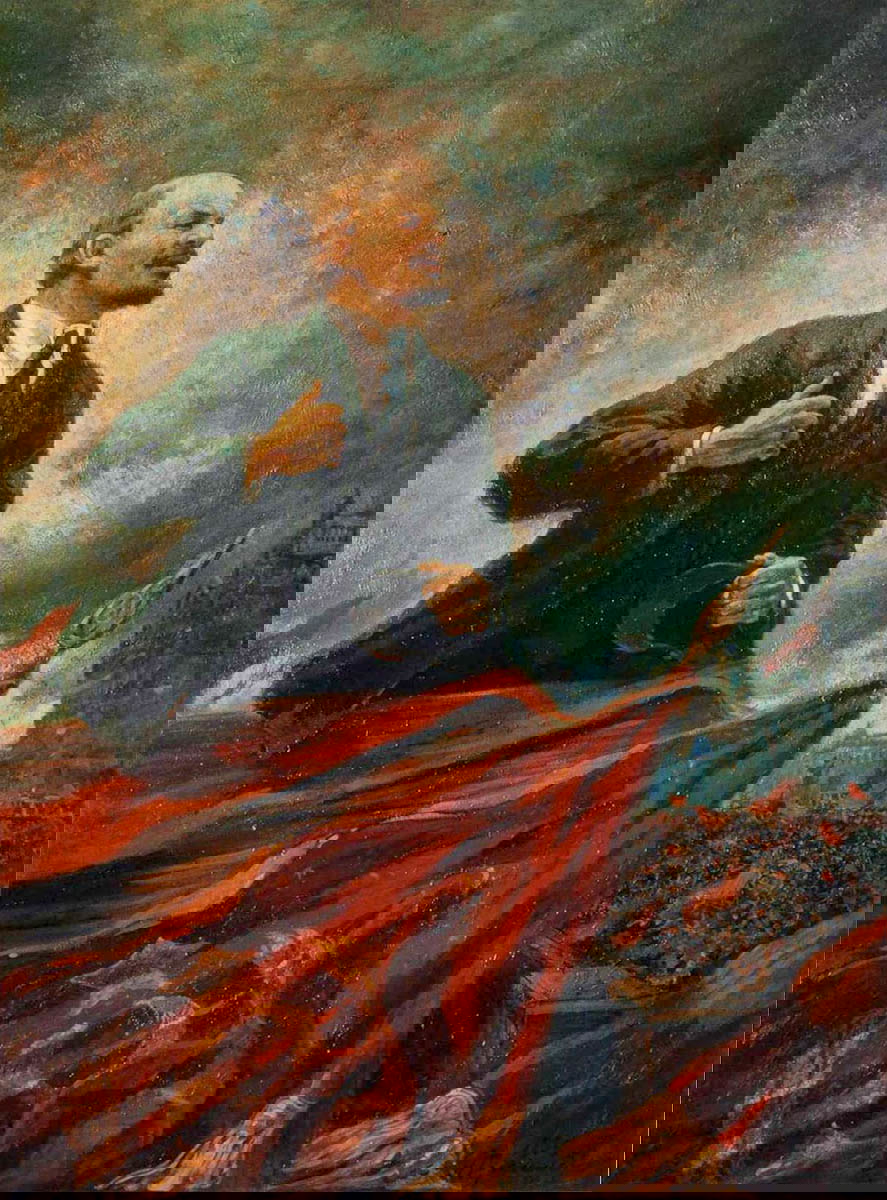 russian revolution art gerasimov lenin tribune