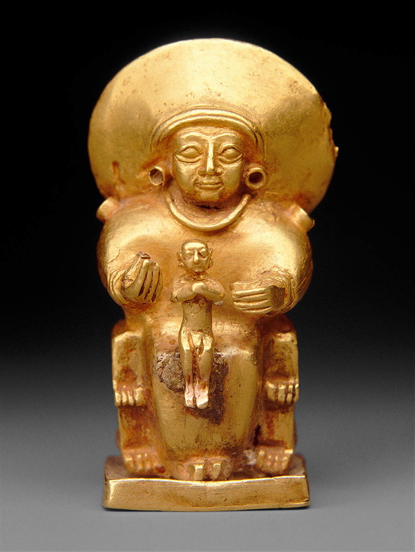 seated goddess child