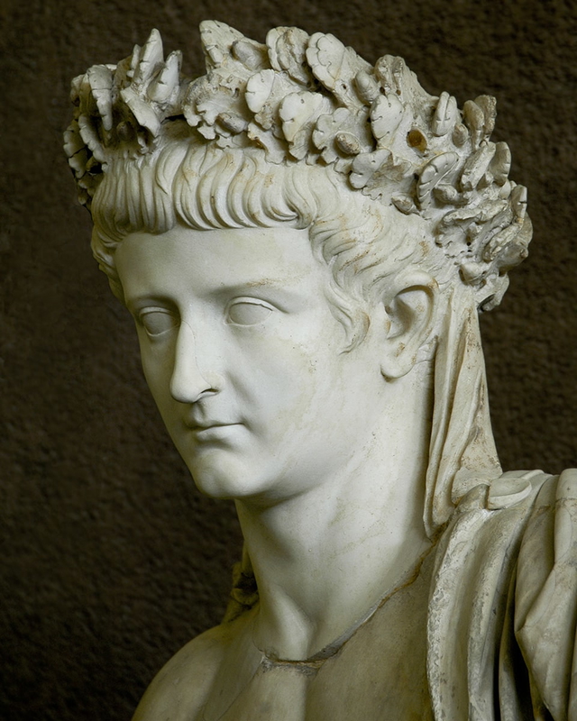 seated tiberius vatican detail