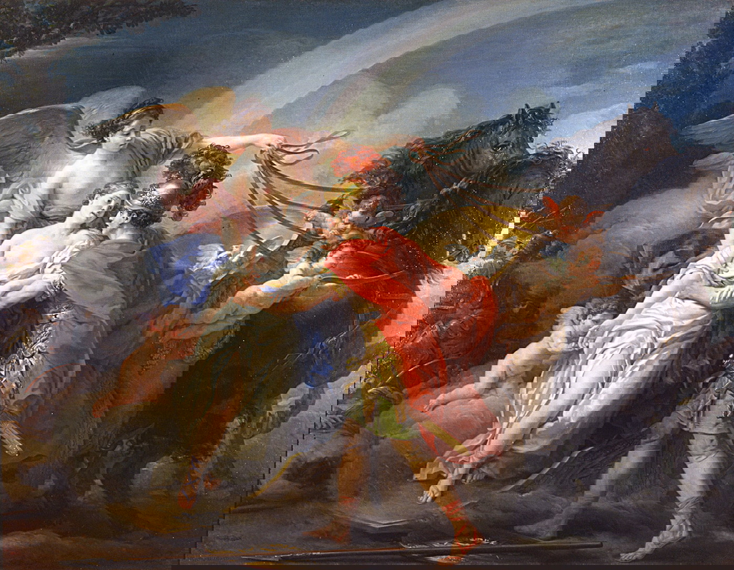 venus wounded diomedes iris painting