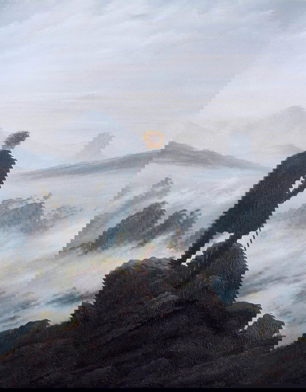 wanderer above fog caspar friedrich