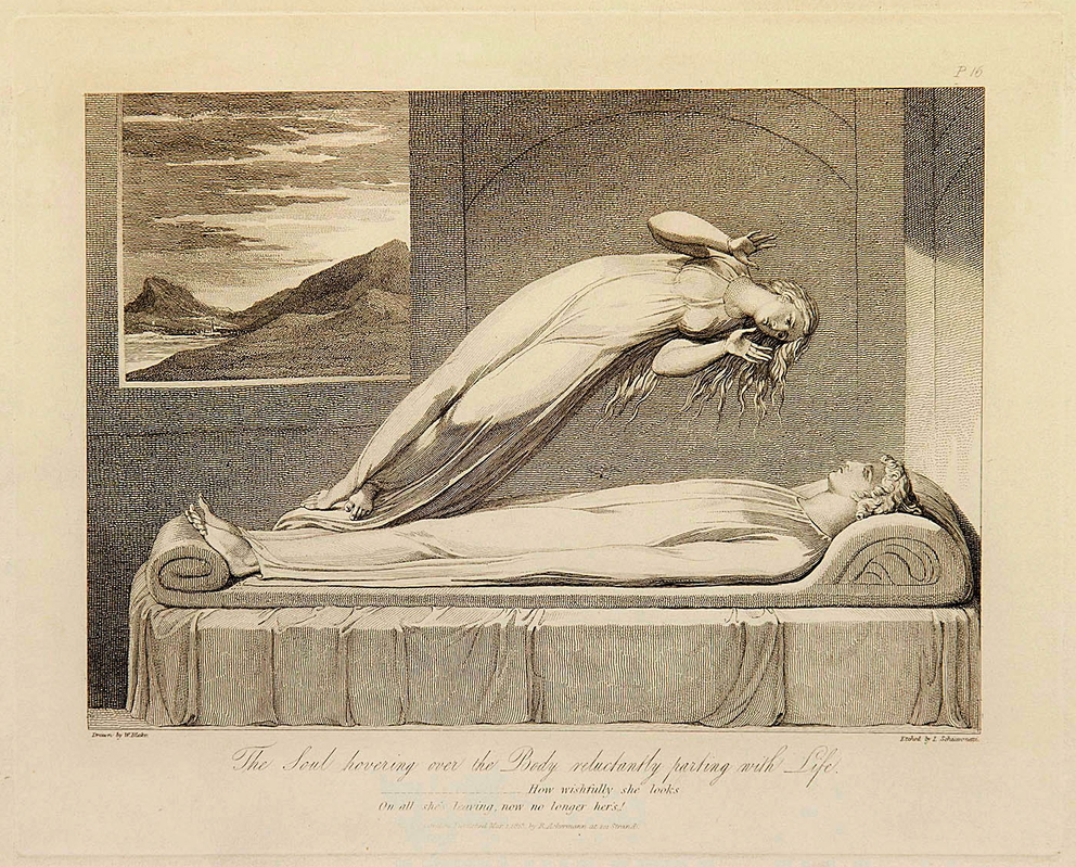 william blake soul hovering over body