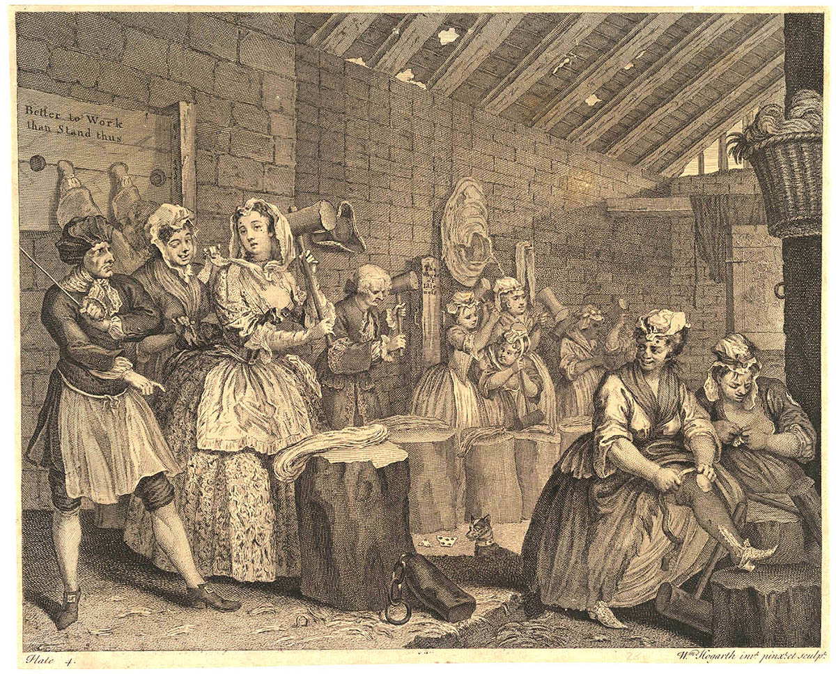 william hogarth harlots progress four english rococo engraving