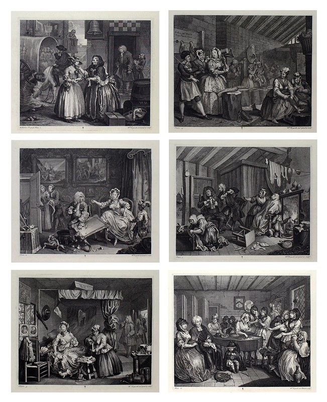 william hogarth harlots progress full english rococo engraving
