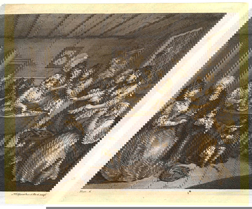 william hogarth harlots progress six english rococo engraving