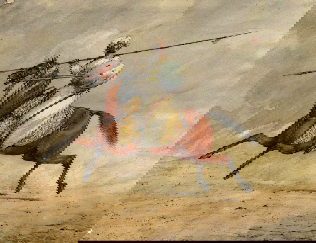Maratha army light horseman cavalry painting