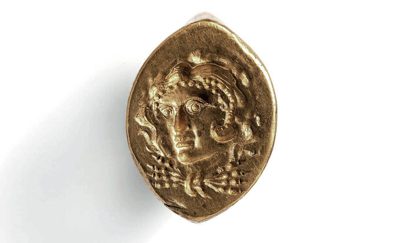 alexander great herakles gold ring