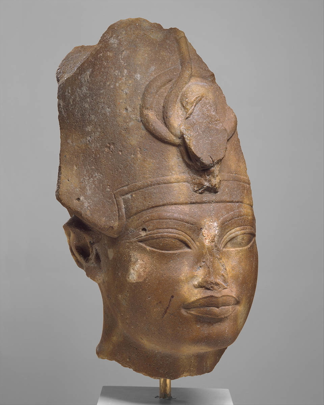 amenhotep iii blue crown stylistic head