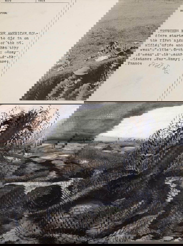 american soldiers digging trenches wire paul nash