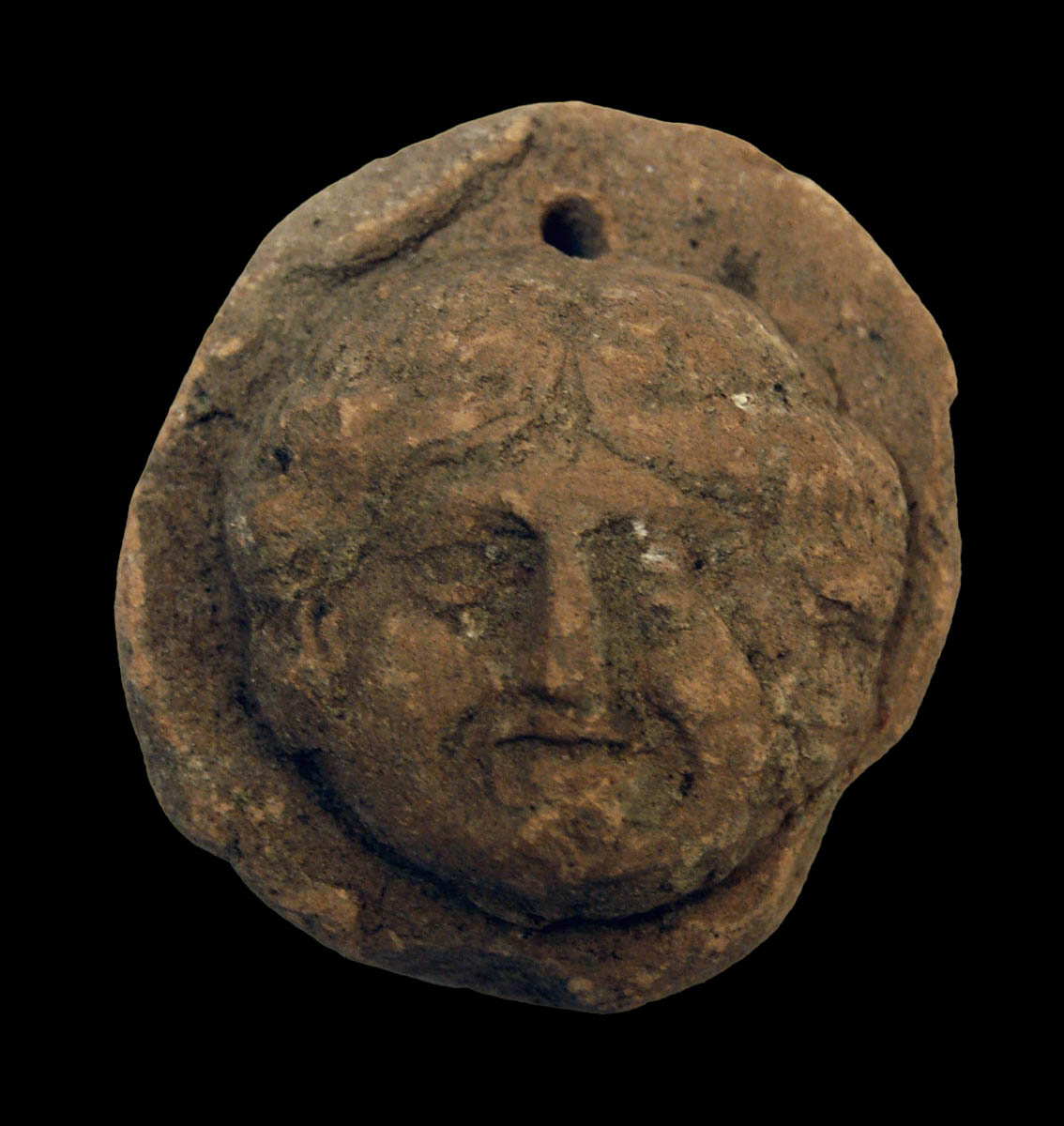 ancient rome medusa loomweight terracotta