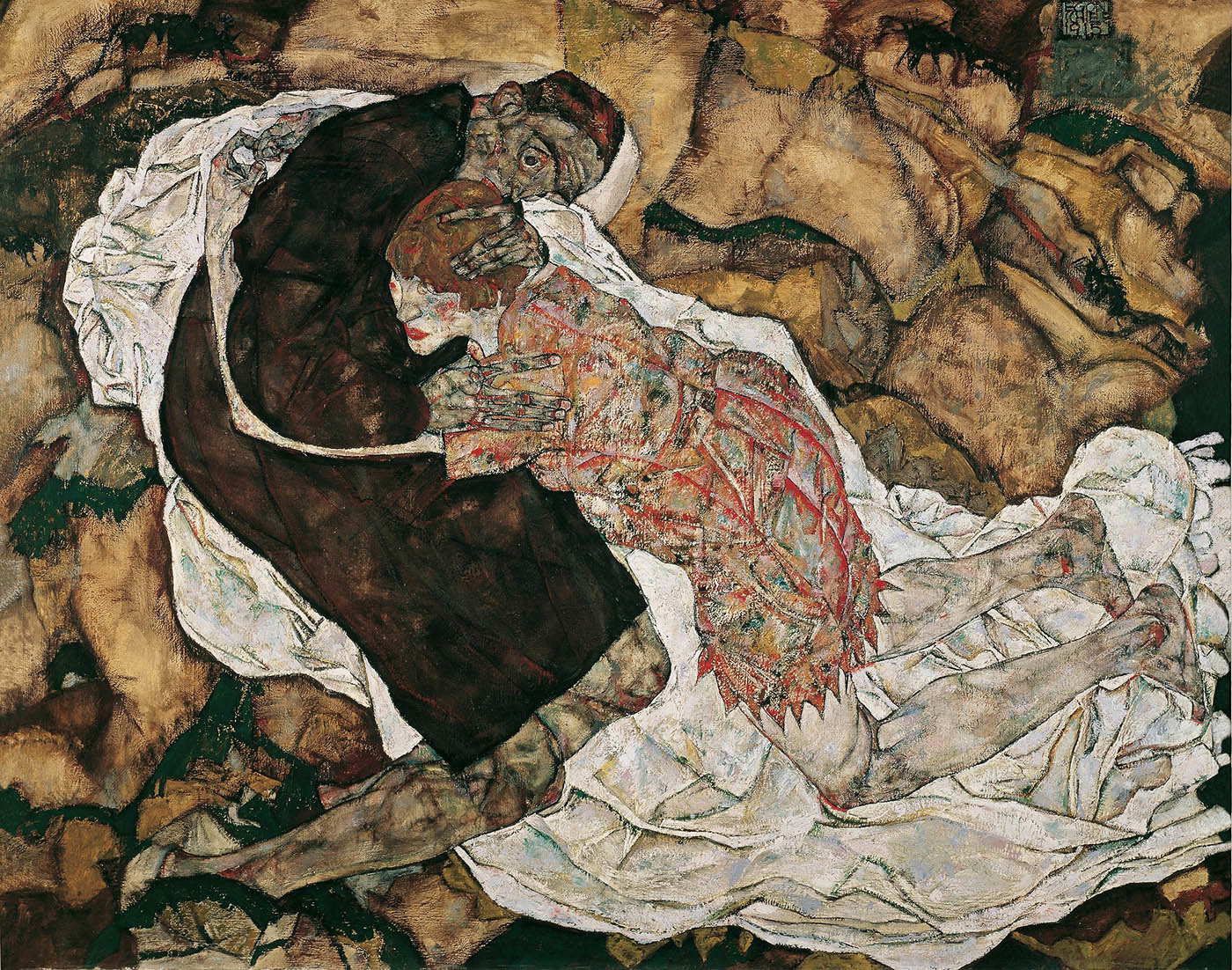 austrian painter schiele death maiden portrait