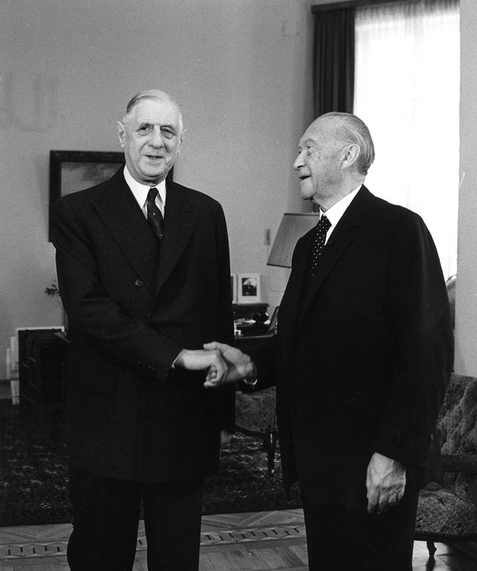bonn konrad adenauer charles de gaulle photograph