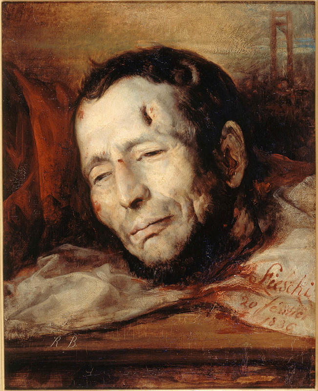 brascassat jacques raymond giuseppe fieschi after execution painting