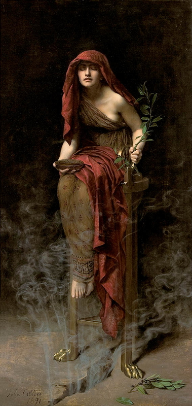 collier priestess of delphi pythia painting