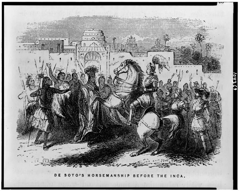 de soto horsemanship inca conquistador engraving