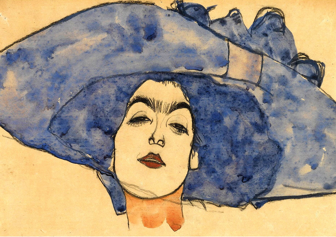 egon schiele portrait eva freund drawing