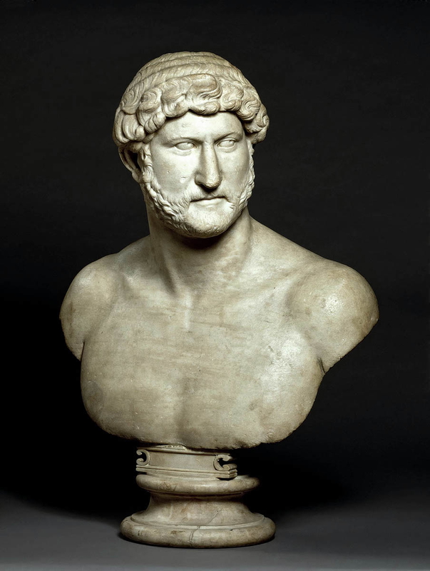 emperor hadrian marble portrait bust