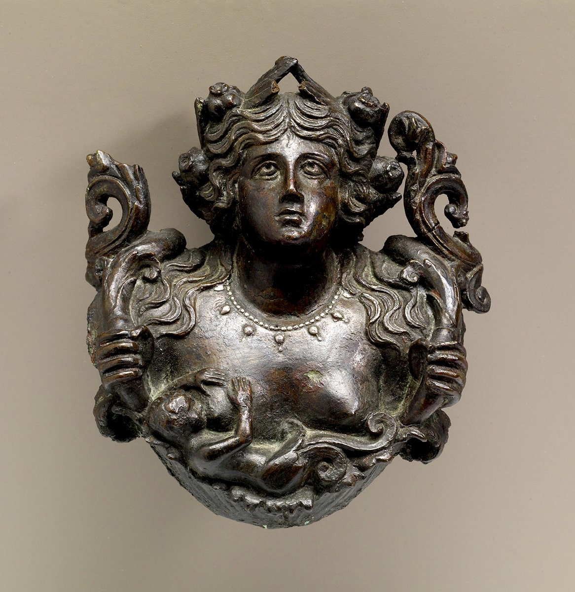 goddess gaia bronze bust