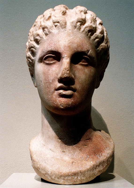 greek head goddess met museum