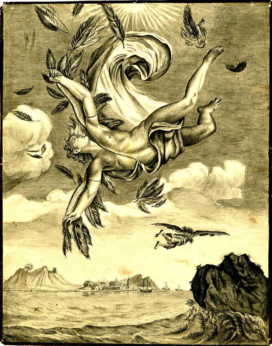 greek heroes bernard picart fall of icarus