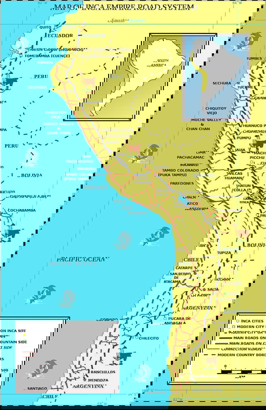 inca road system map