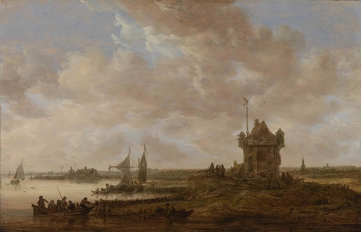 jan van goyen square watch tower painting