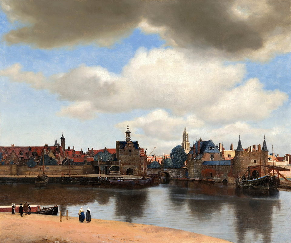 johannes vermeer view delft landscape painting