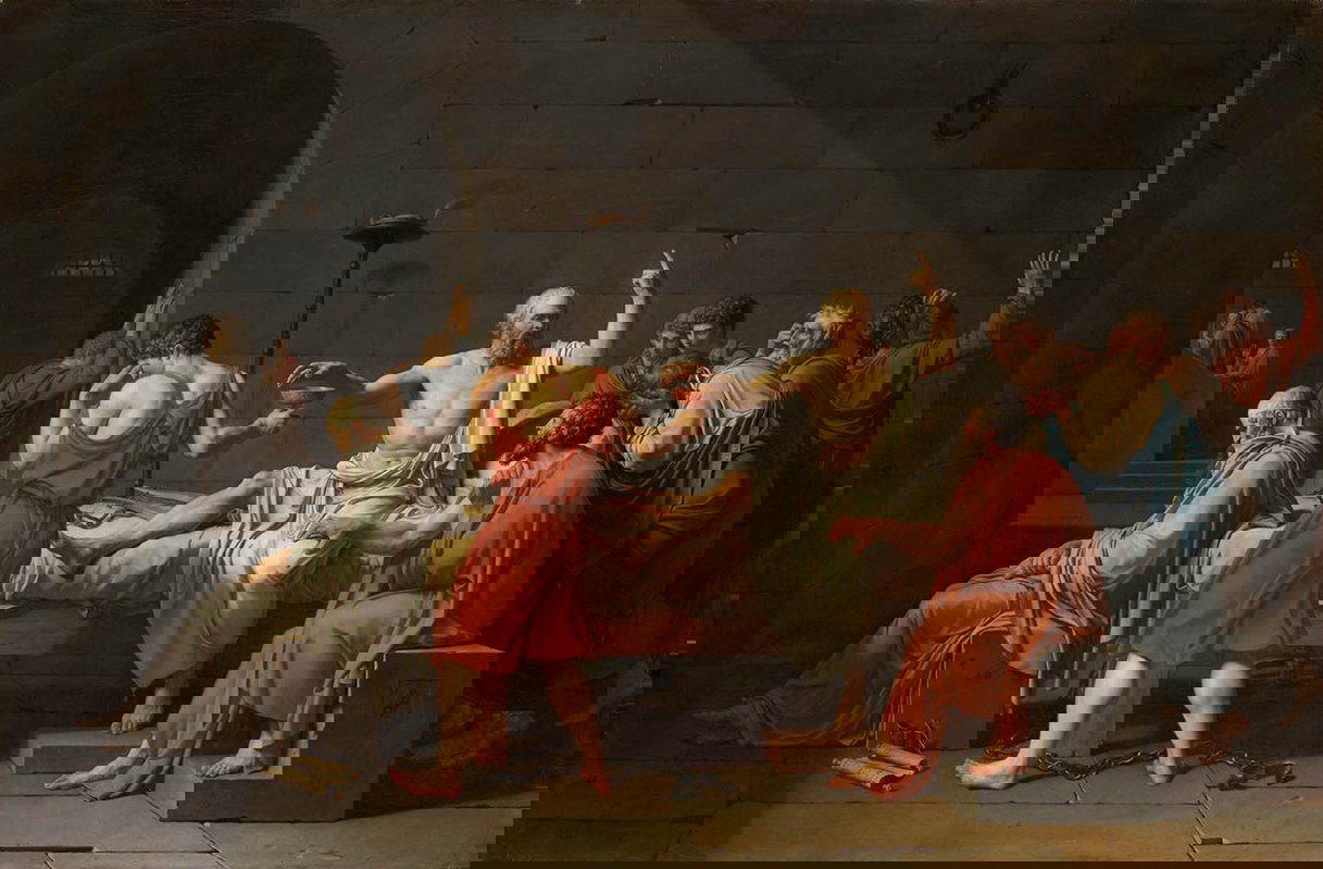 louis david death socrates hemlock painting