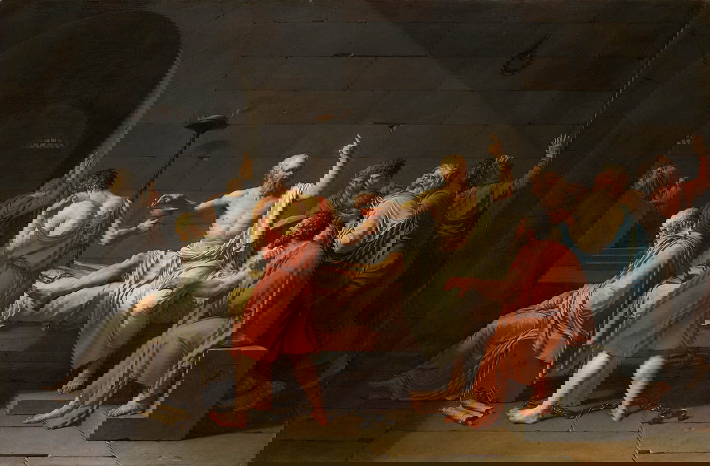 louis david death socrates hemlock painting