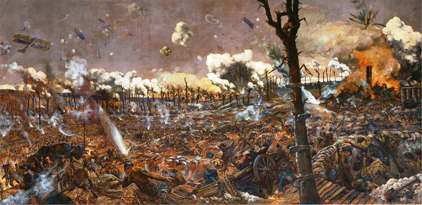 painting battle courcelette wwi