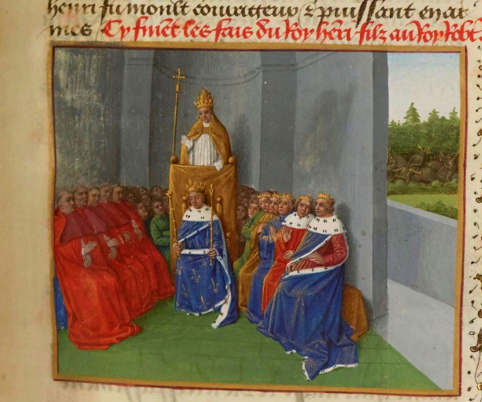 pope urban II preaching first crusade illumination