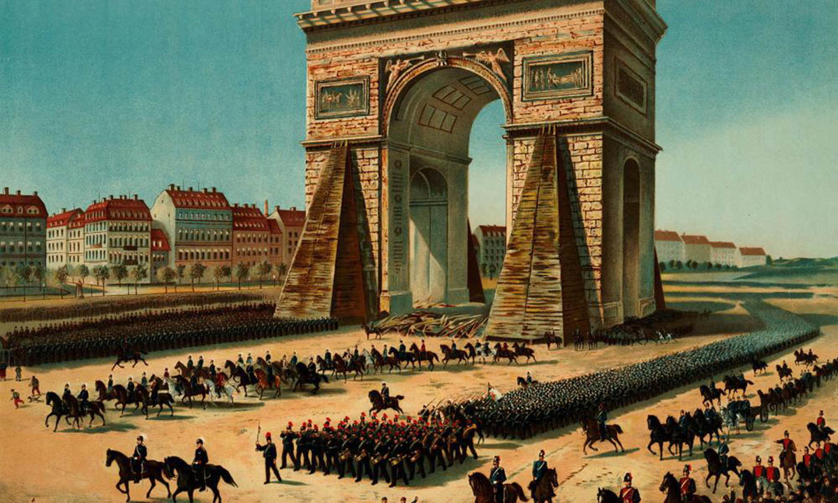 prussian army parade arc triomphe