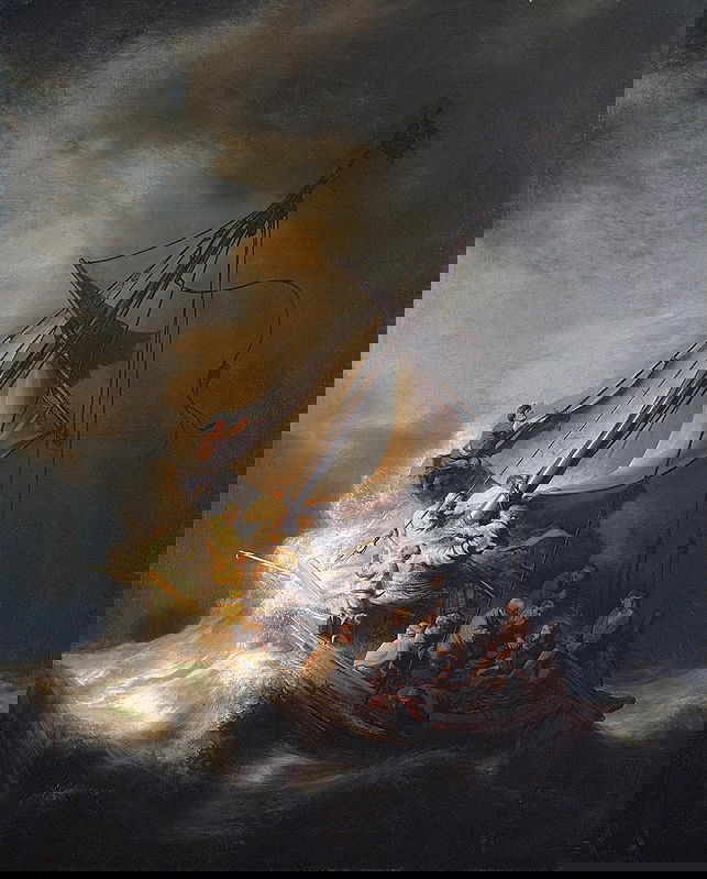 rembrandt christ the storm painting