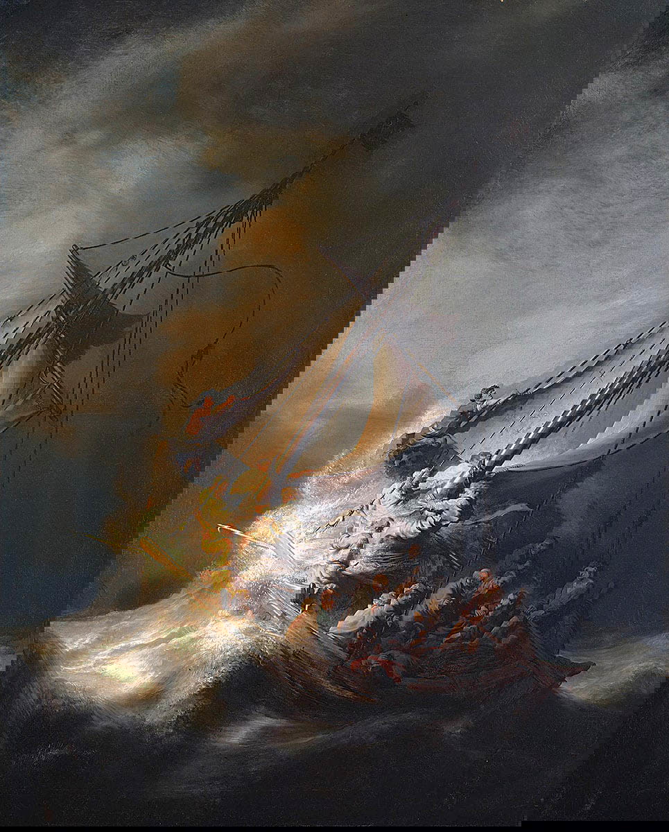 rembrandt christ the storm painting