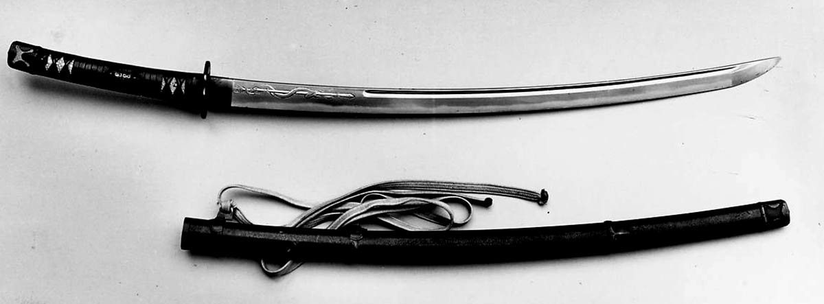 tachi with mounting real katana