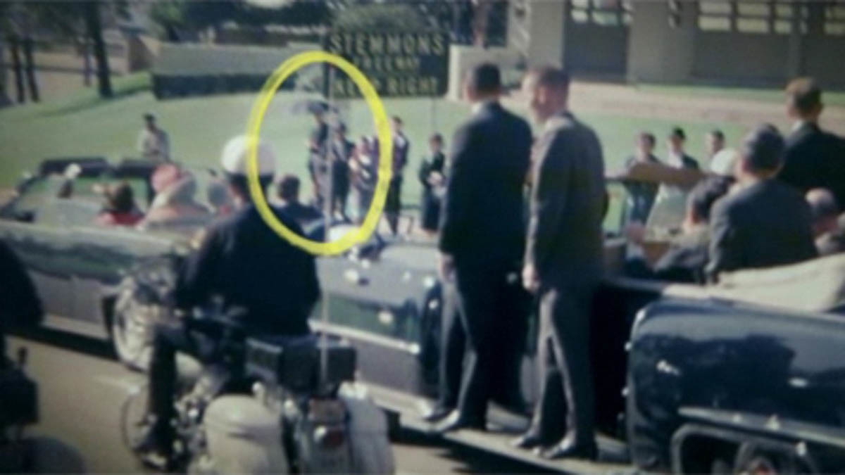 umbrella man jfk assassinated photograph