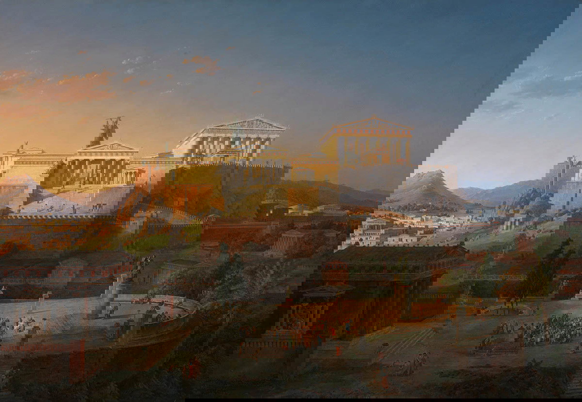 von klenze athens view painting
