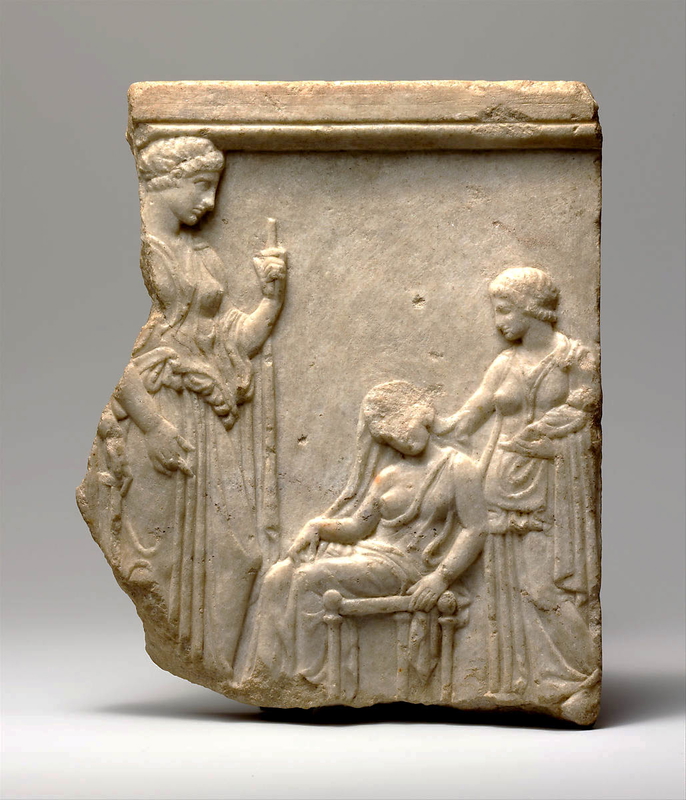 votive relief fragment greek met museum