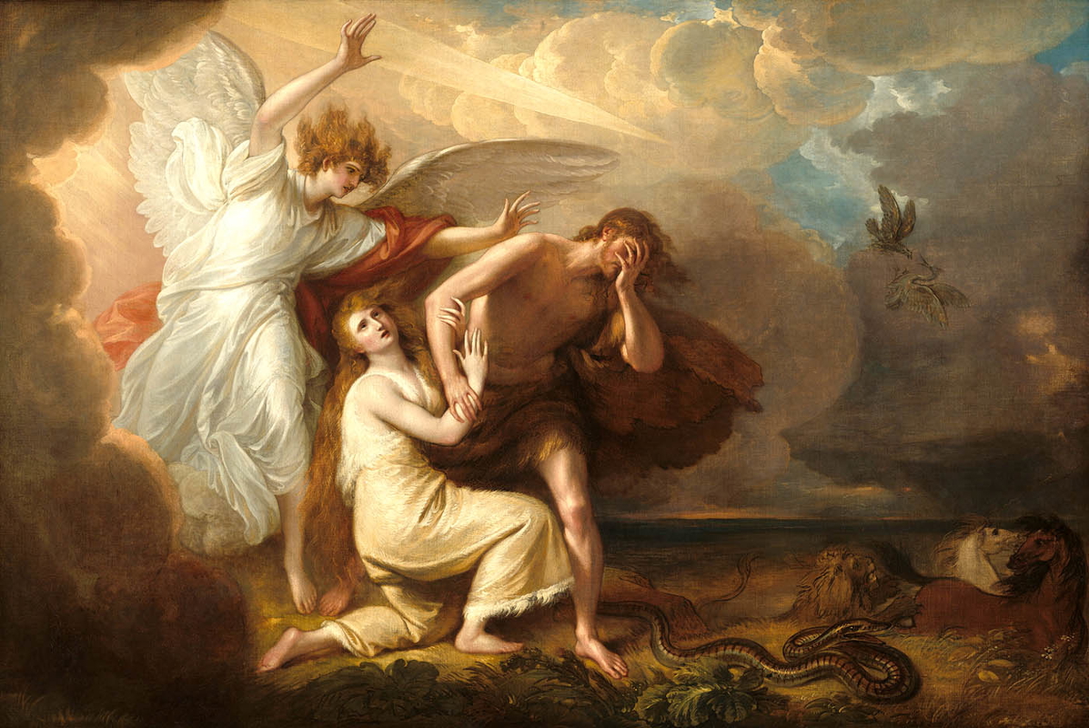 west 1791 expulsion adam eve national gallery