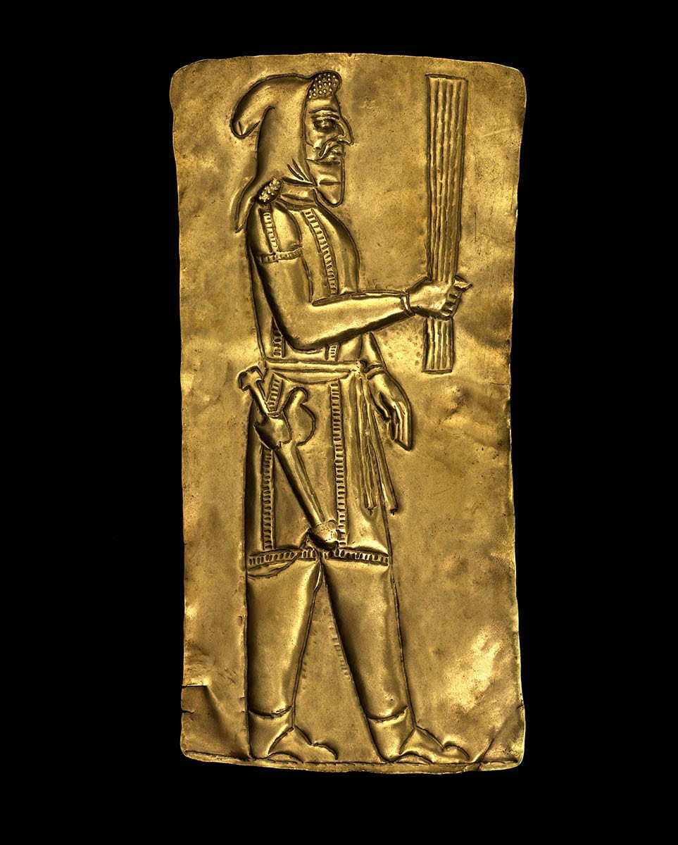 zoroastrian priest votive plaque