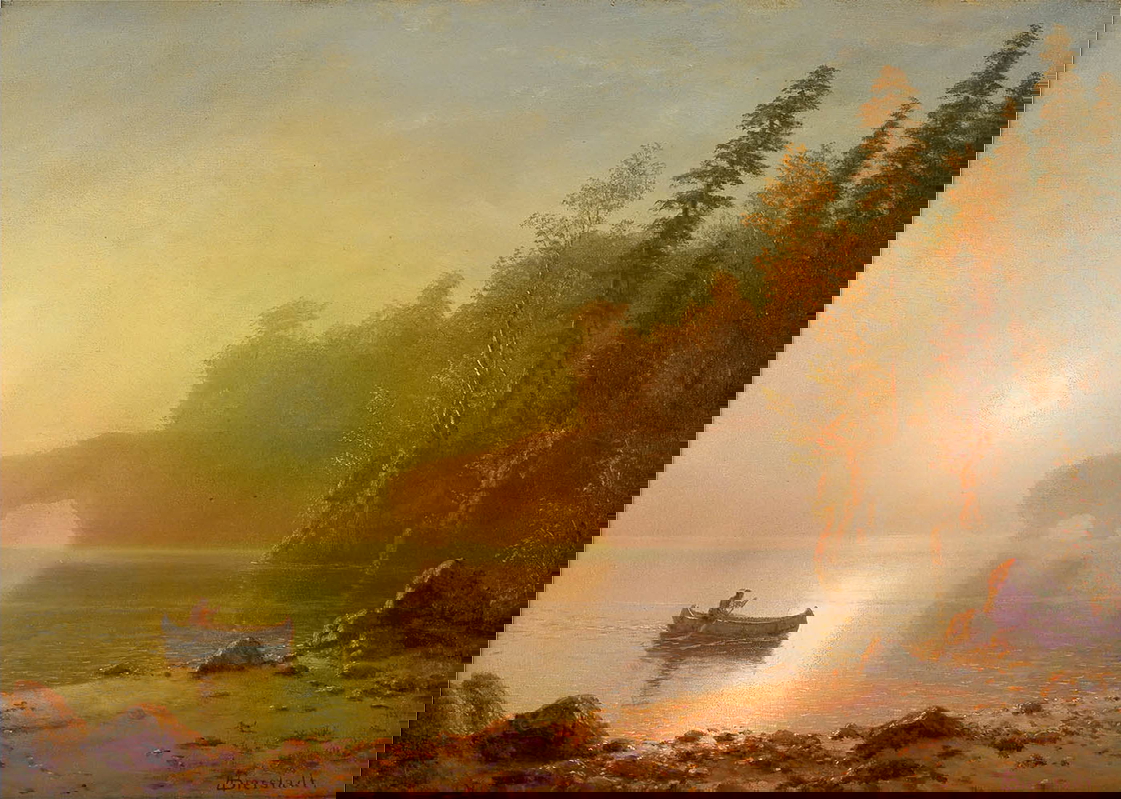 bierstadt albert indian canoe