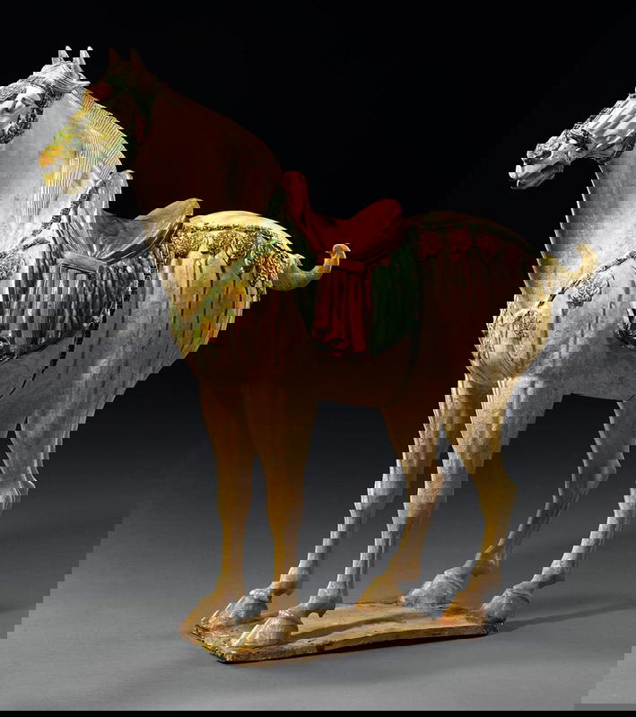 blood sweating horse sancai statue