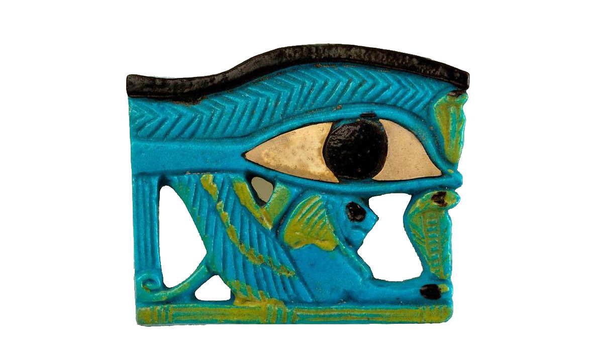 egyptian women colored wedjat eye amulet egypt