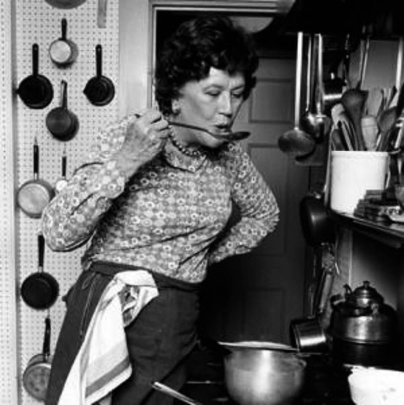 julia child woman cooking