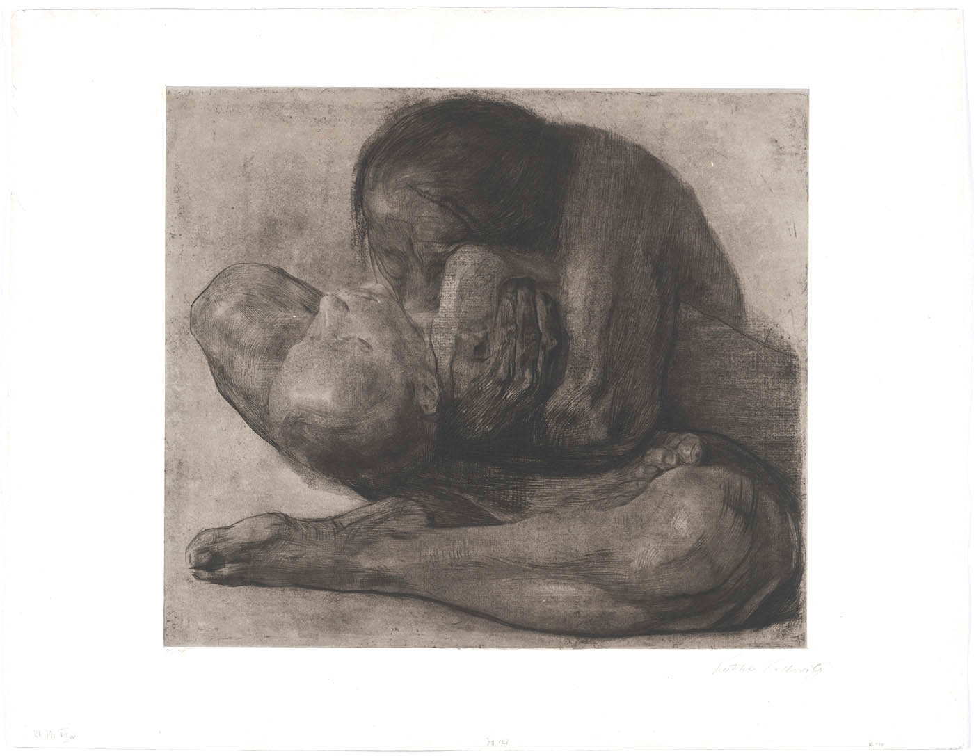 kollwitz woman dead child etching