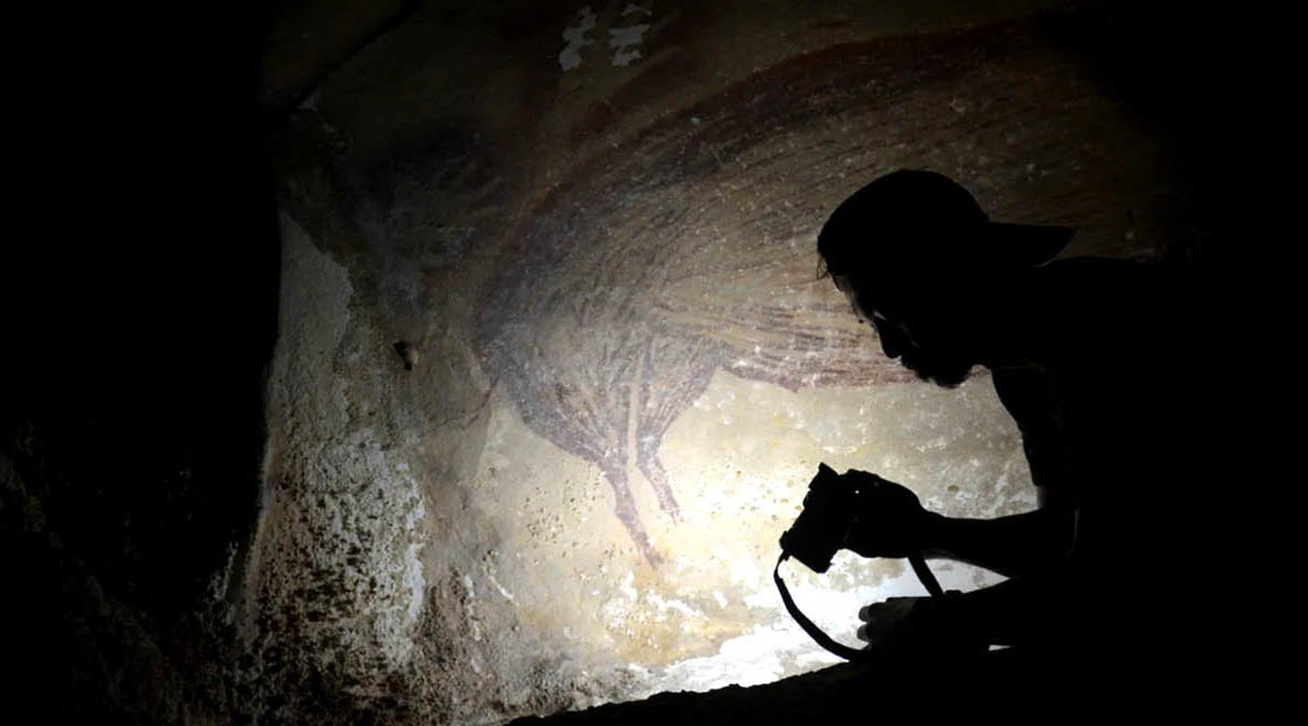 oldest cave painting sulawesi pig