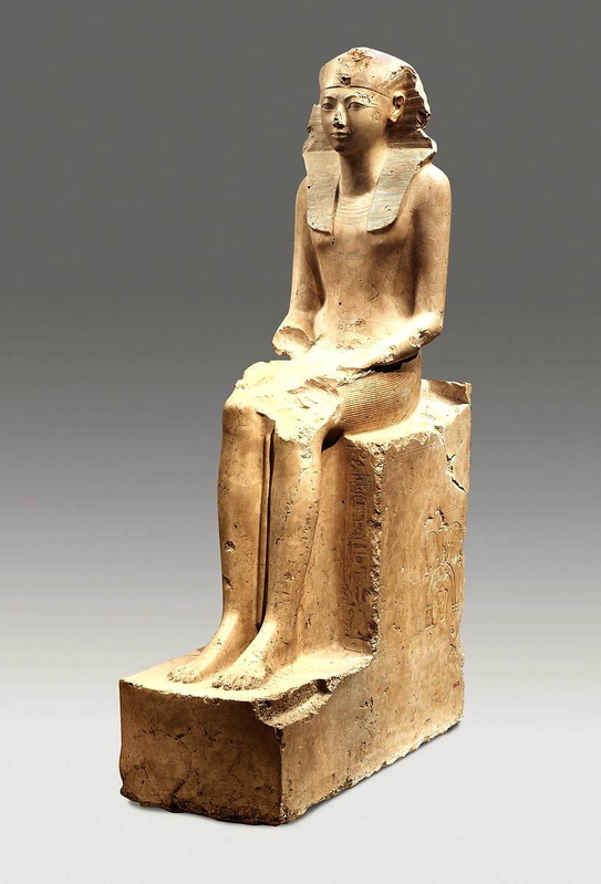 seated statue hatshepsut egypt met museum